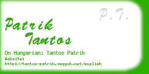 patrik tantos business card